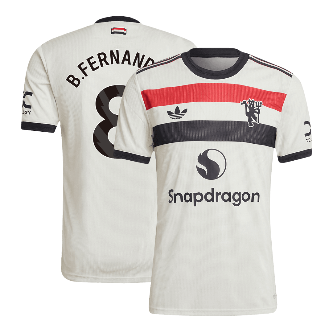 B.FERNANDES #8 Manchester United Third Away Authentic Soccer Jersey 2024/25