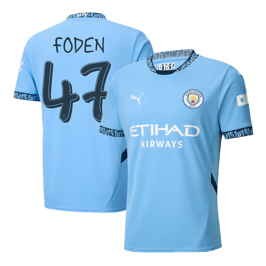 FODEN #47 Manchester City Home Soccer Jersey 2024/25 - UCL