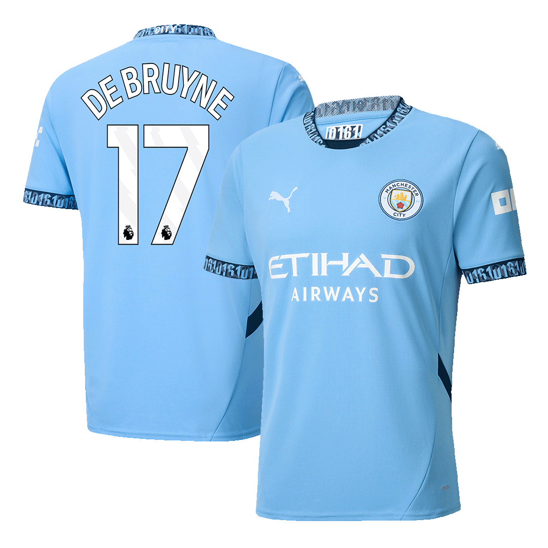 DE BRUYNE #17 Manchester City Home Soccer Jersey 2024/25