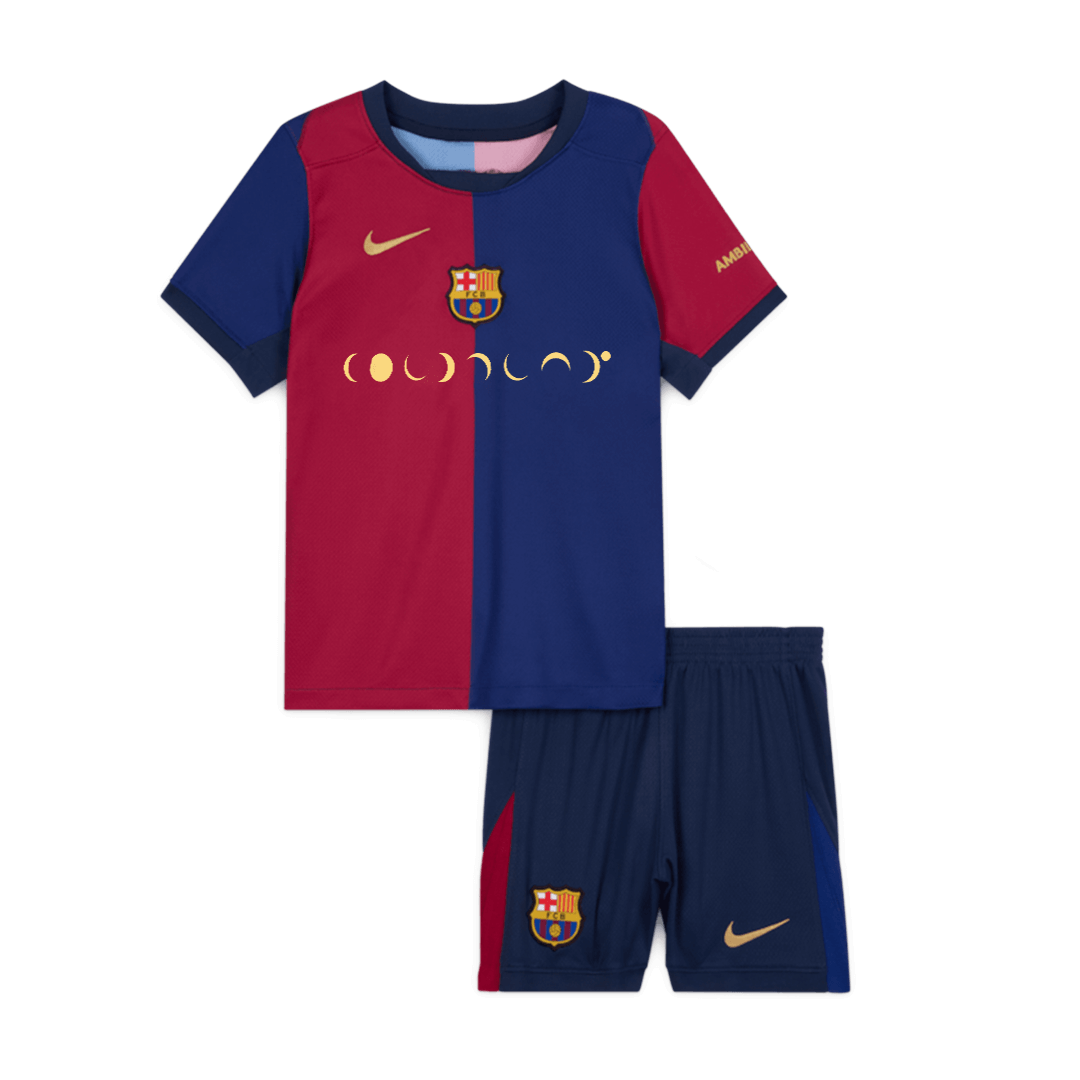 Barcelona Home Kids Soccer Jerseys Kit 2024/25 - COLDPLAY