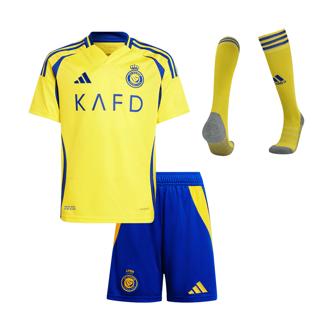Al Nassr Home Kids Soccer Jerseys Full Kit 2024/25