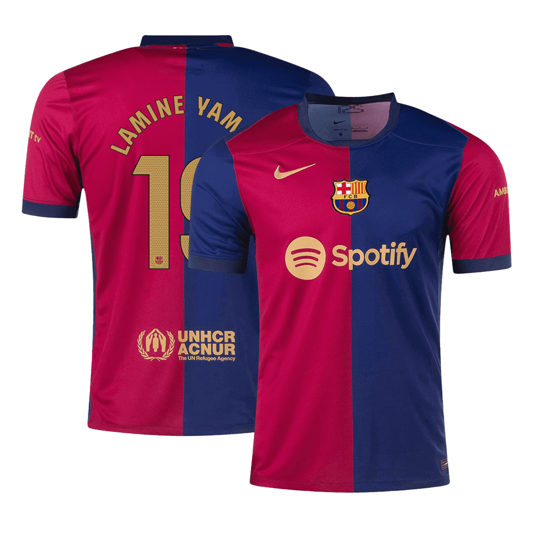 LAMINE YAMAL #19 Barcelona Home Soccer Jersey 2024/25