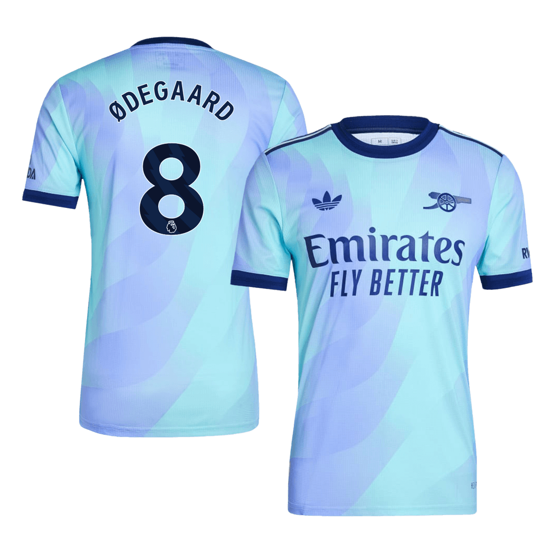 ØDEGAARD #8 Arsenal Third Away Authentic Soccer Jersey 2024/25