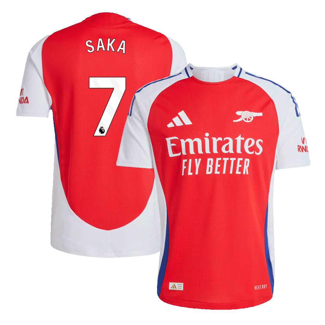 SAKA #7 Arsenal Home Authentic Soccer Jersey 2024/25