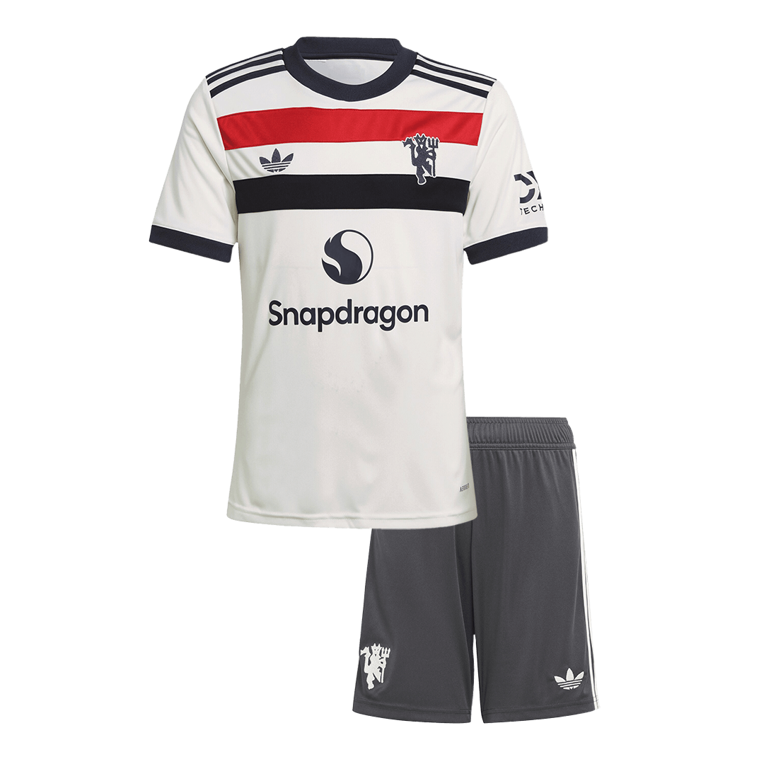 Manchester United Third Away Kids Soccer Jerseys Kit 2024/25