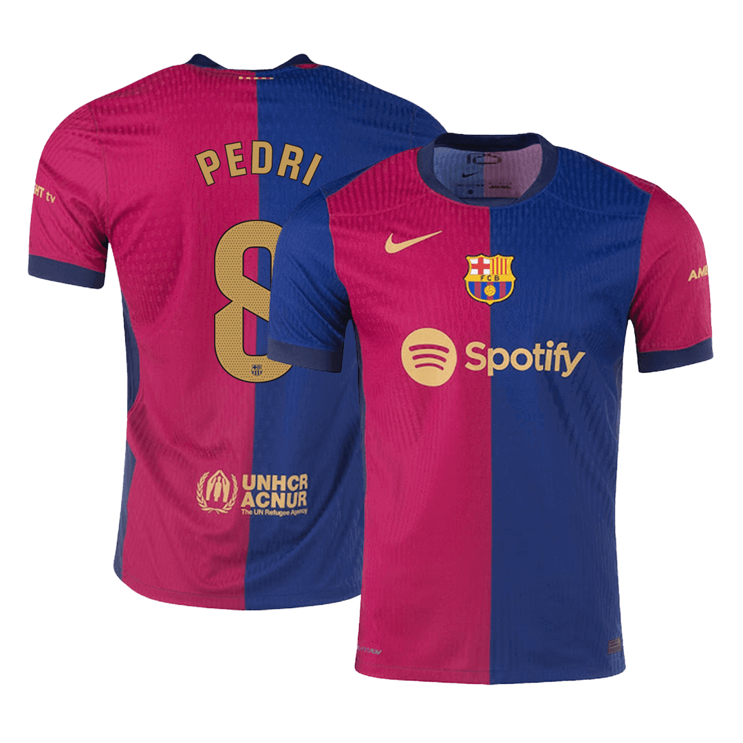 PEDRI #8 Barcelona Home Authentic Soccer Jersey 2024/25