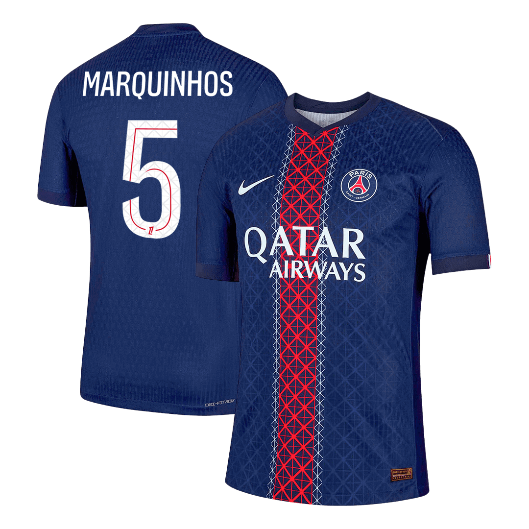 MARQUINHOS #5 PSG Home Authentic Soccer Jersey 2025/26