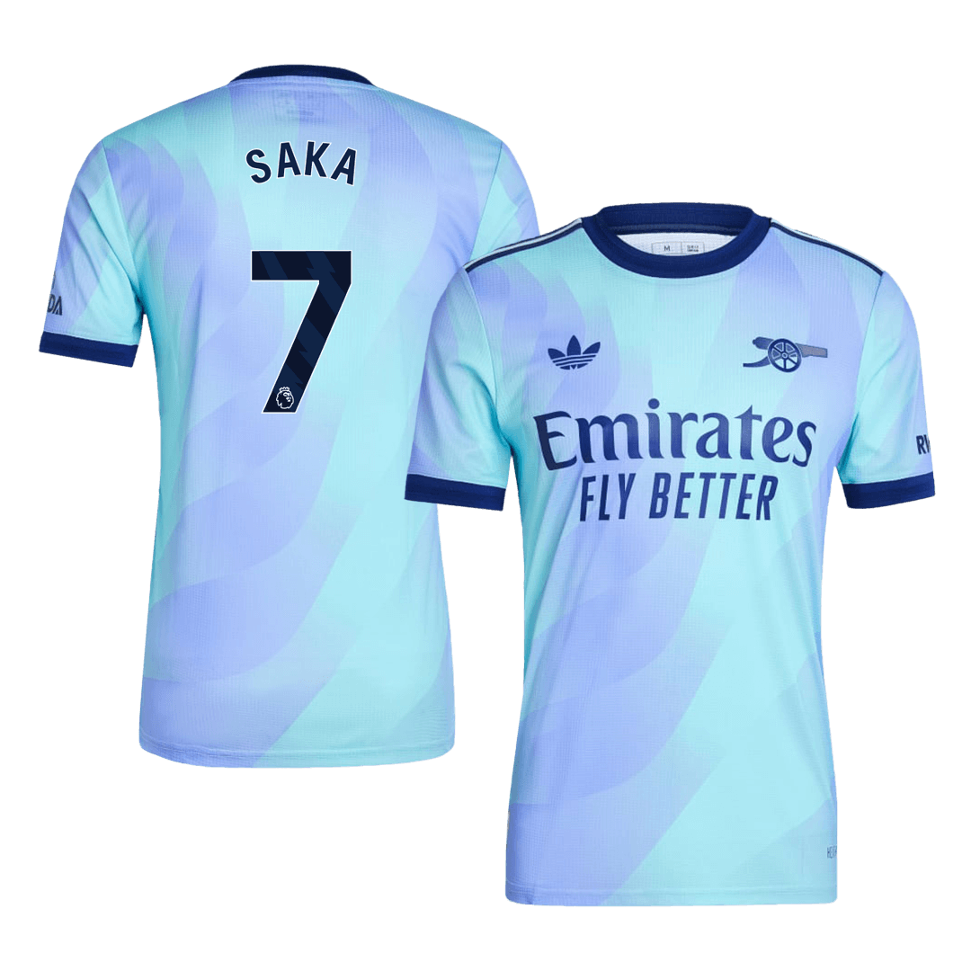 SAKA #7 Arsenal Third Away Authentic Soccer Jersey 2024/25