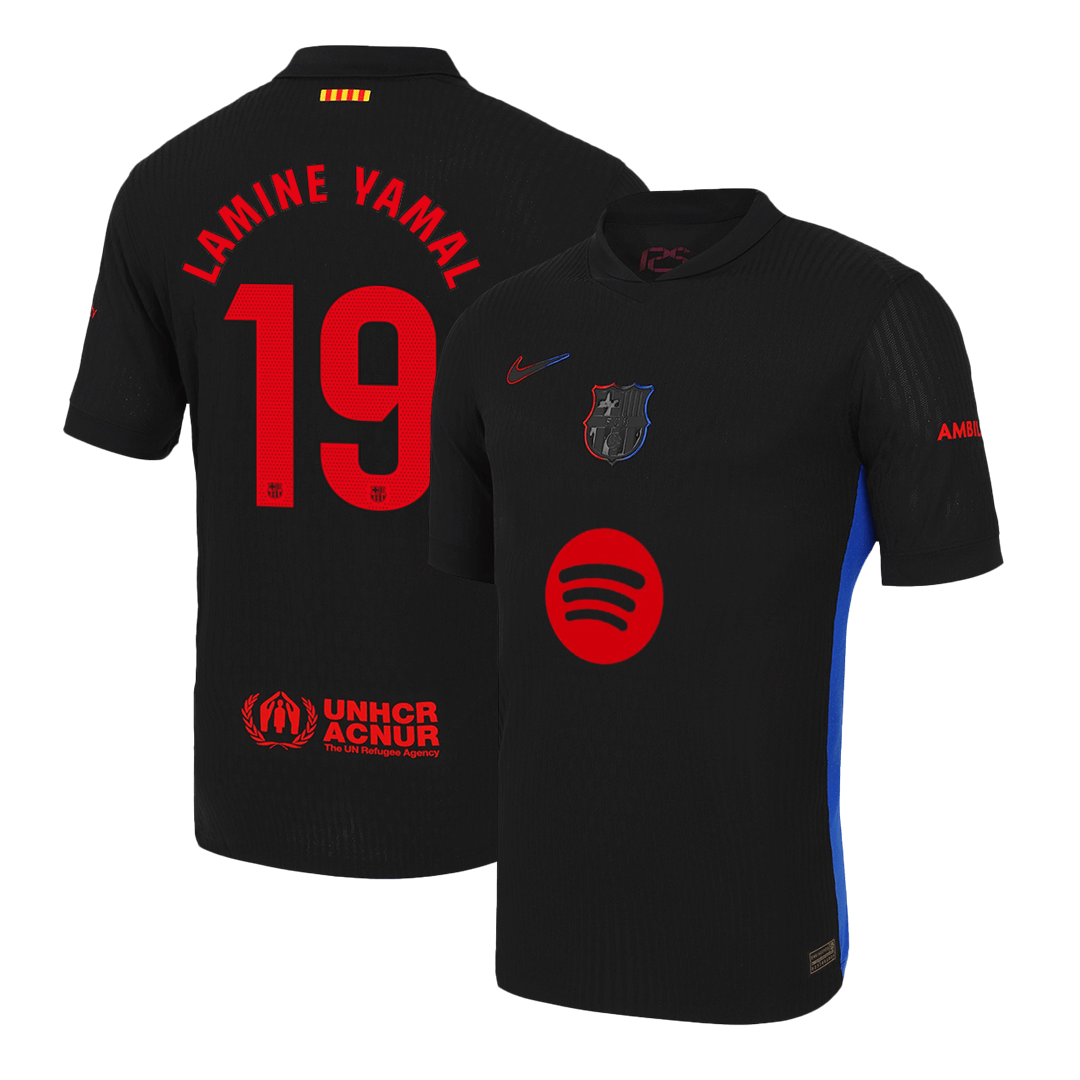 LAMINE YAMAL #19 Barcelona Away Authentic Soccer Jersey 2024/25- Spotify Logo Without Text