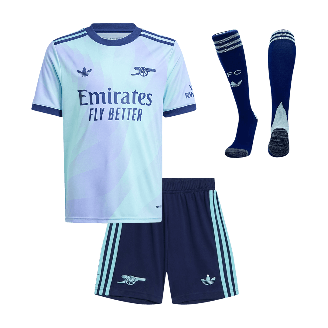 Arsenal Third Away Kids Soccer Jerseys Full Kit 2024/25