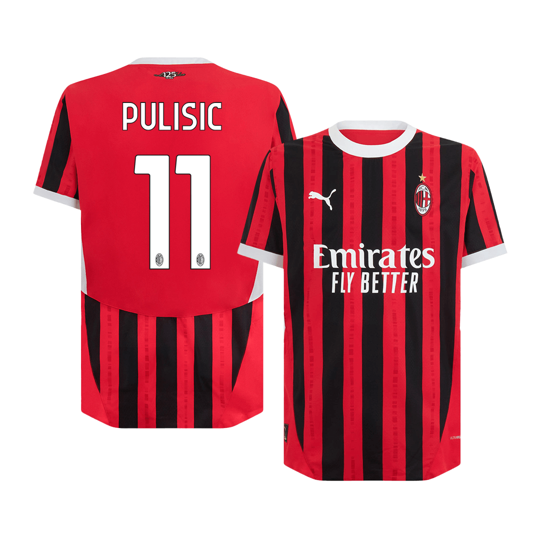 PULISIC #11 AC Milan Home Authentic Soccer Jersey 2024/25